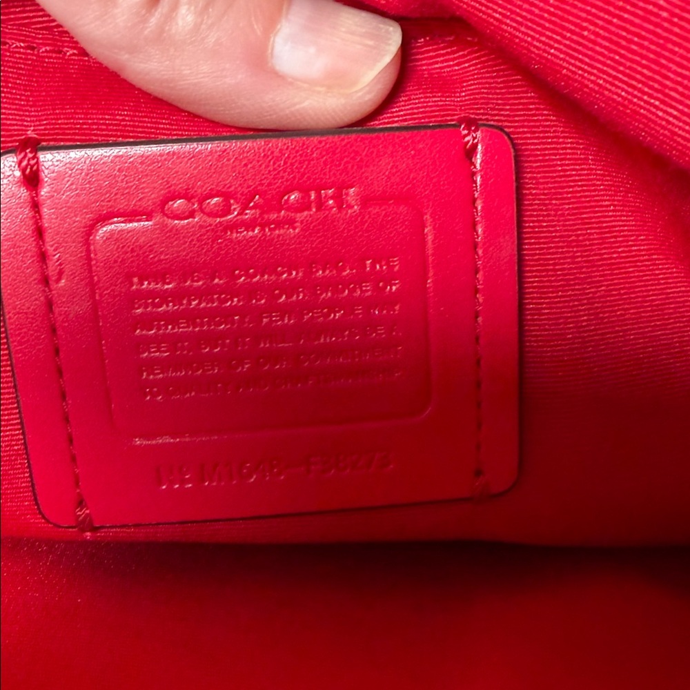Coach Pebble Leather Cherry red Crossbody Bag - Picture 12 of 12